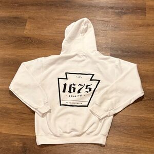 White Hoodie Sweatshirt 1675 spirits